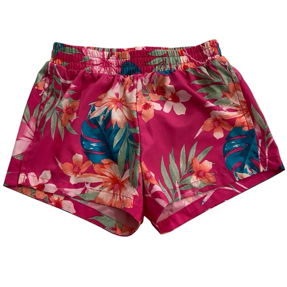Old Navy Active Go Dry Tropical Print Drawstring Board Shorts Girls Size M (8) - Picture 1 of 7